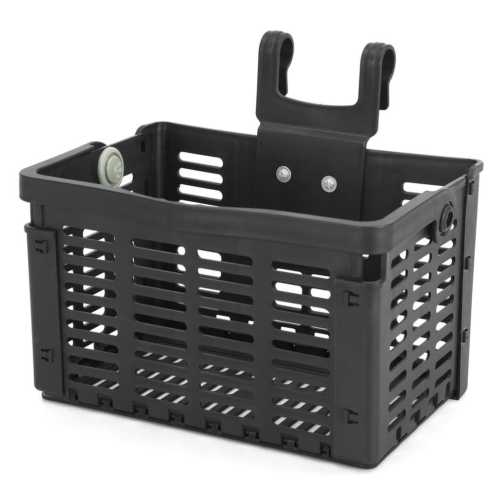 Folding Bike Basket Detachable Plastic Bike Handlebar Front Basket Bicycle Rear Rack Hanging Basket Cycle Cargo Carrier