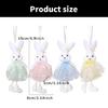 4Pcs Holiday Rabbit Ornaments with Dress Finish for Decorating Holiday Tables Garden and More