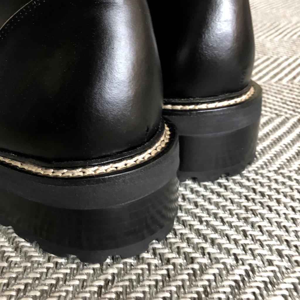 Joenshoe Human Stitch Side Zipper U-Tip Worker Boots Black
