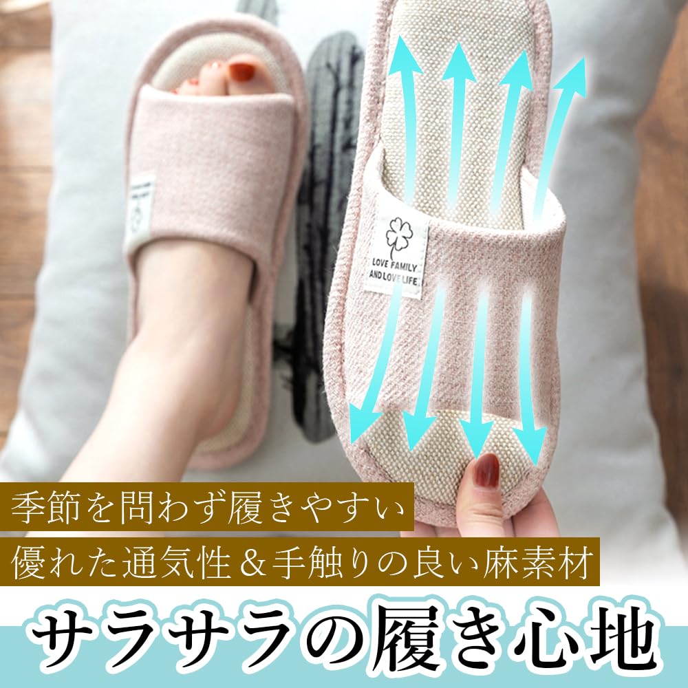 Room Slippers for Suitable for 4 Pairs Front-opening Guests, Soft, Washable, Non-slip, Hotels, Offices,