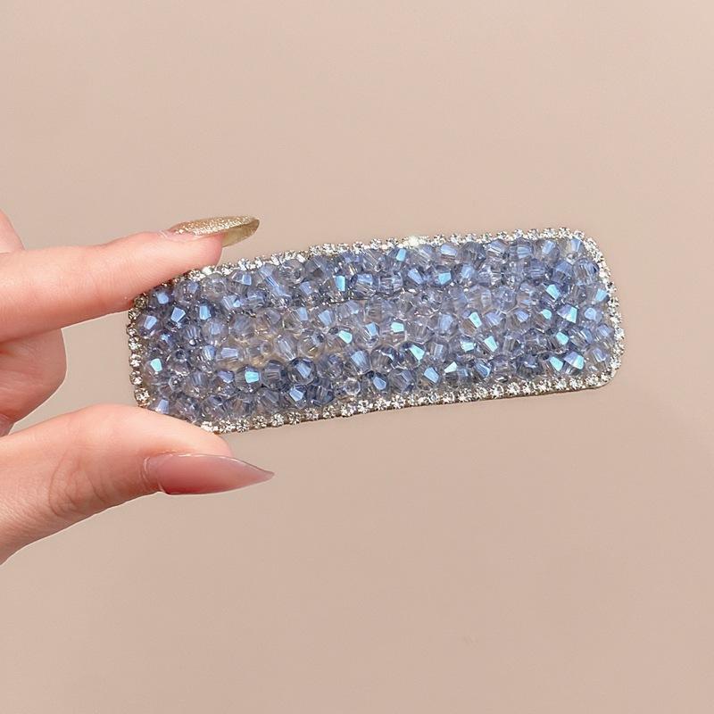 Fresh Rhinestone Crystal Sparkling Hair Clips, Bang Clips, Fashionable Side Clips, Bb Clips, Hair Accessories