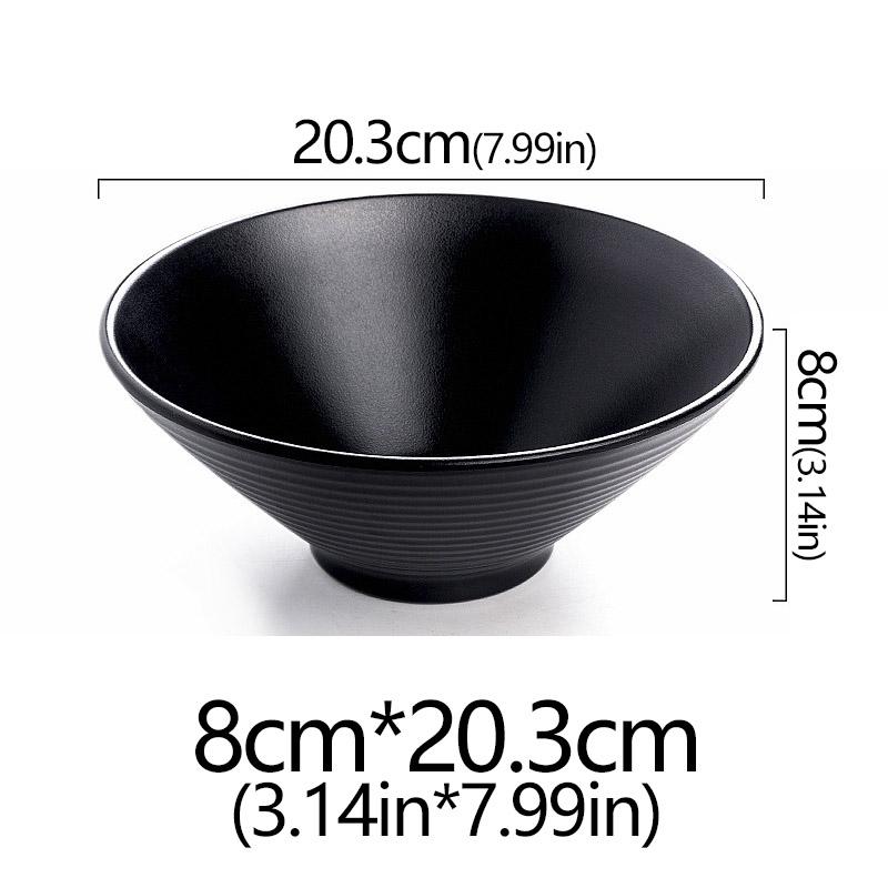 Frosted Melamine Ramen Bowl Imitation Porcelain Large Noodle High Temperature Resistance Bowl Salad Soup Bowl Fast FoodTableware