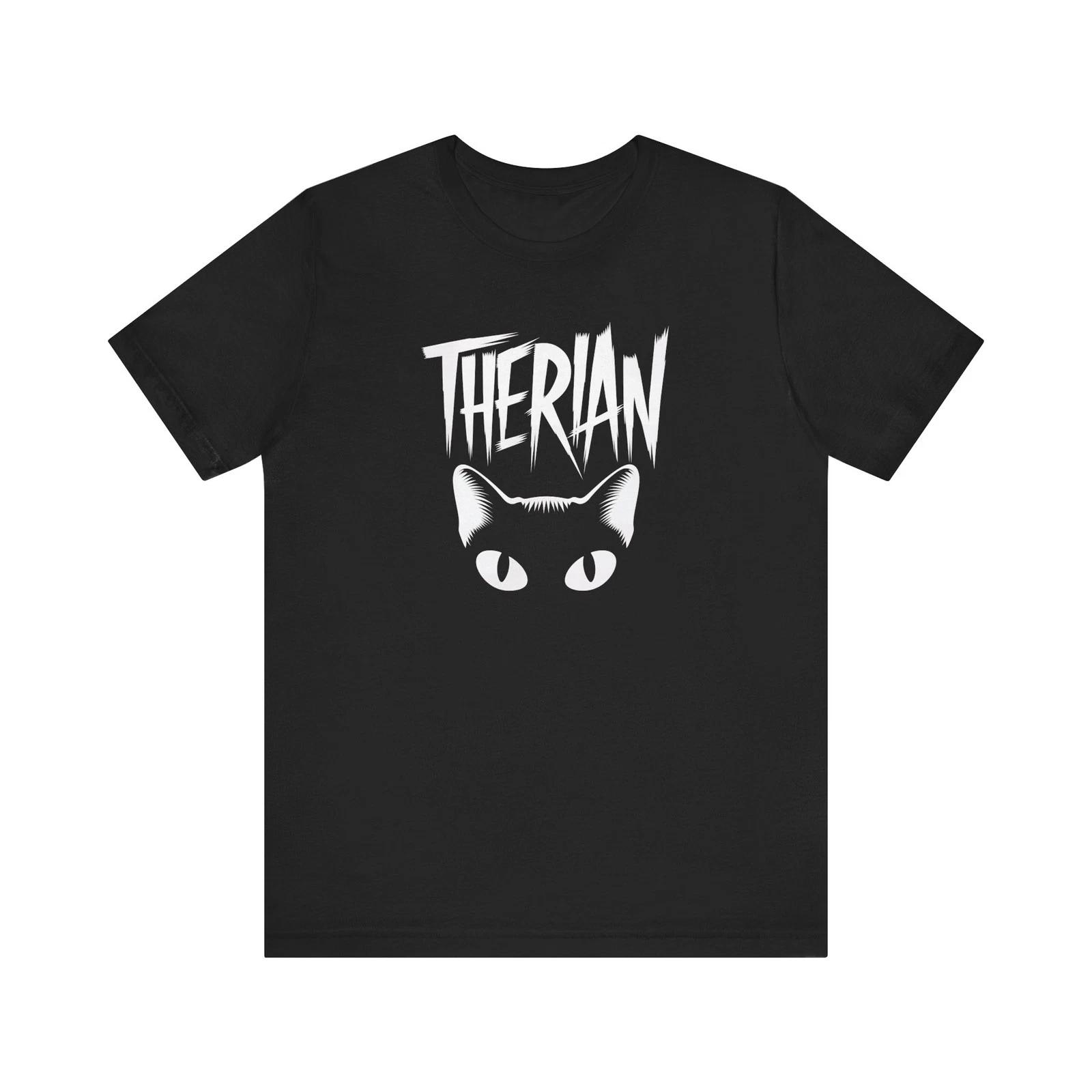 Cat Therian Gear Shirt Therian Clothes Therian Gift Therian Stuff Feline Therian L