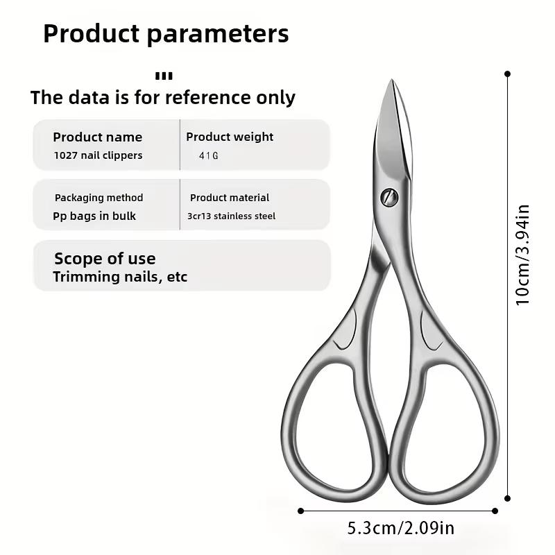 1 st Professionell nagelklippare Sax Ögonbryn Ögonfrans Multifunktionell Böjt blad Manikyr Pedikyr Fingernagel Tånagel Klippare