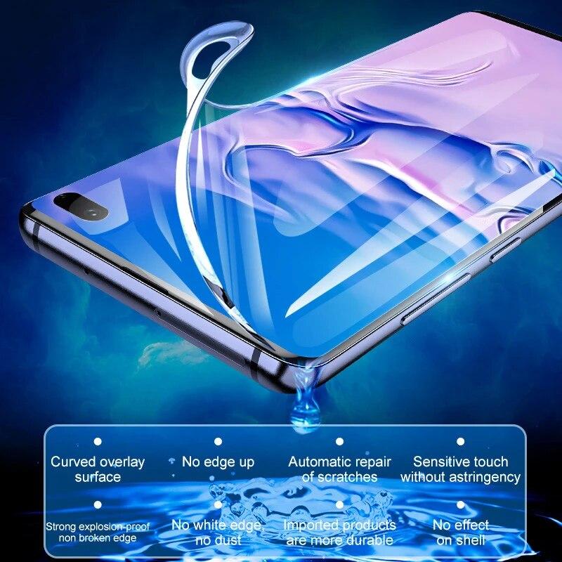5Pcs Full Cover Hydrogel Film For Samsung S21 Plus S22 S23 Ultra S24 FE S20 S10 Screen Protector For Galaxy A14 A34 A54 Note 20