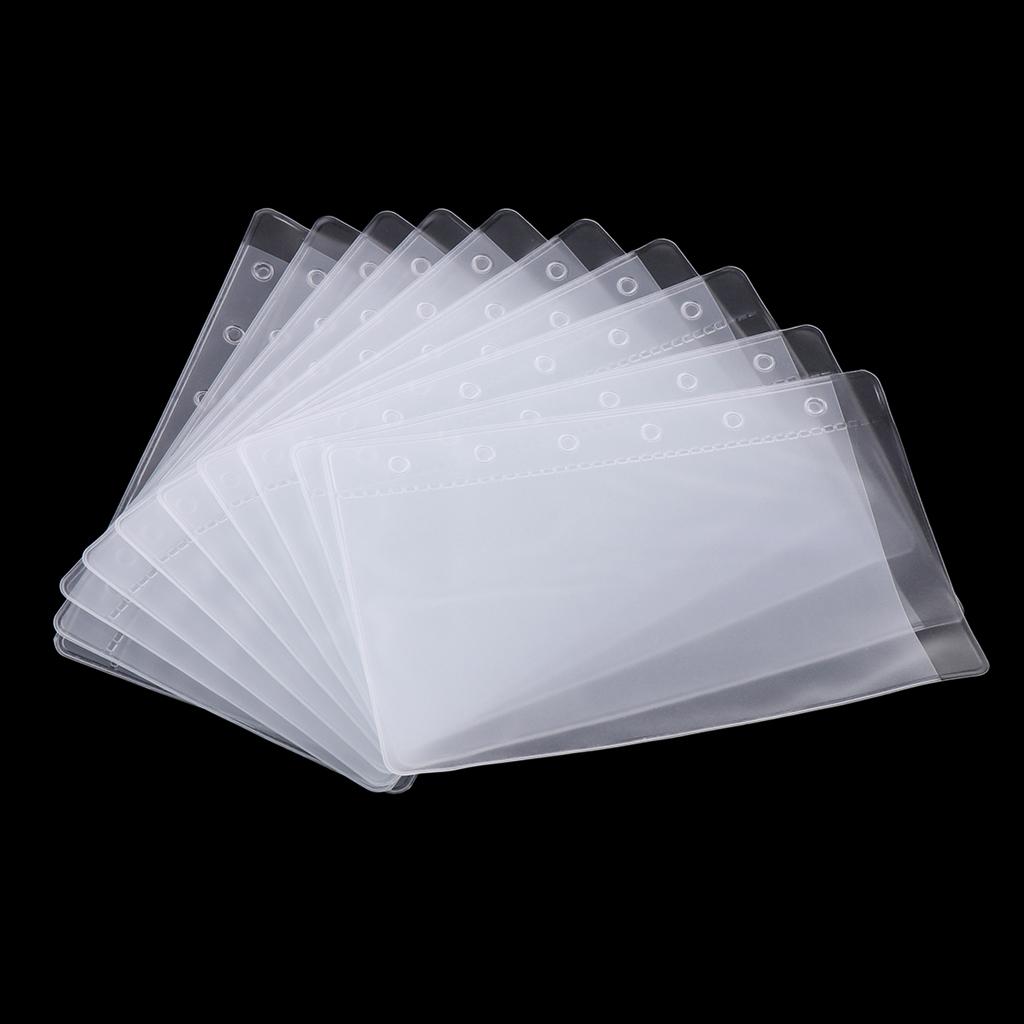 30-Pack A7 Binder Pocket 6 Holes Sleeves PVC Document Filling Bags Folders - Fit for