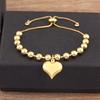 Nidin New Retro Love Shape Copper Beads 4mm/6mm/8mm Charm Bracelets For Female Birthday Party Jewelry Accessories Fine Gifts