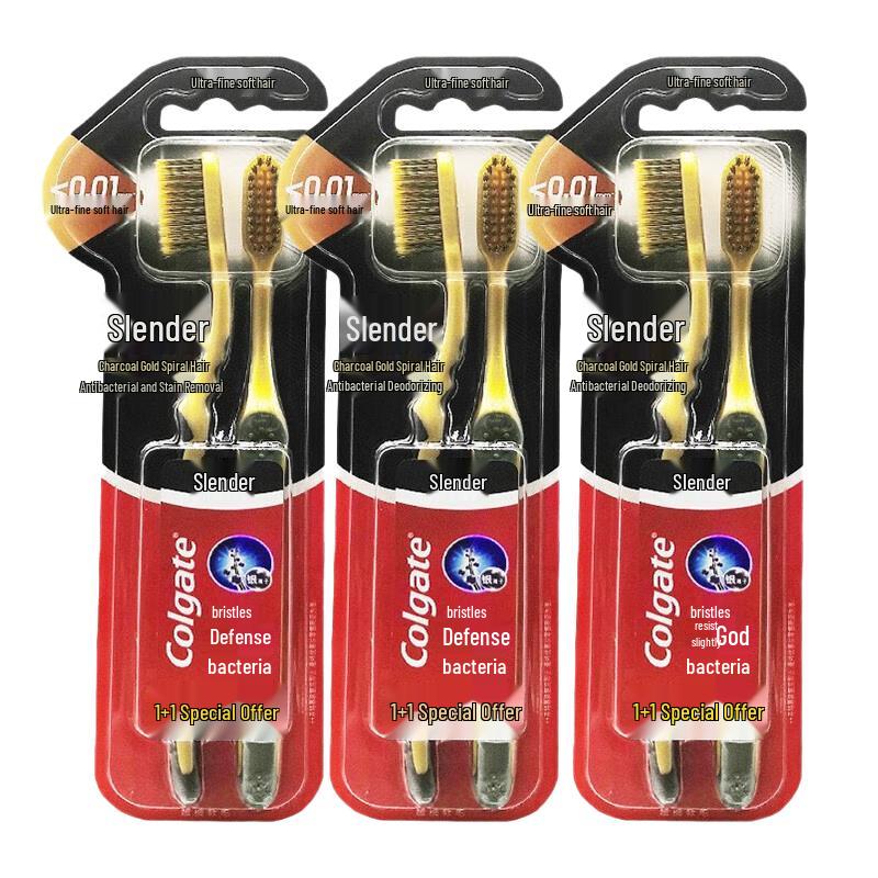 

Colgate Charcoal Gold Soft Bristle Toothbrushes