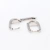 Gold-Plated Zircon Shining Link Stud Earrings - Light Luxury European & American Style, Perfect Birthday Gift for Girls