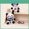 Chaveiro de Pelúcia Panda Piloto Musical Com Design de Guitarra e Microfone Para Presente e Colecionadores