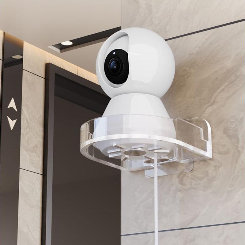 Niewiercący Uchwyt Ścienny do Kamery Regulowany Wytrzymały Wspornik Oszczędzający Miejsce Uchwyt Zabezpieczający do Wewnątrz na Zewnątrz Łatwy Montaż