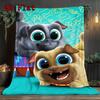 Puppy Pals Anime Cartoon 2D Flat Pattern Flannel Blanket High Quality All Seasons Warmth and Comfort Perfect for Christmas Gifts.P260914537