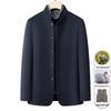 Dad's Middle-Aged Men's Wool Zhongshan Suit: Winter Business Casual Down-Lined Coat