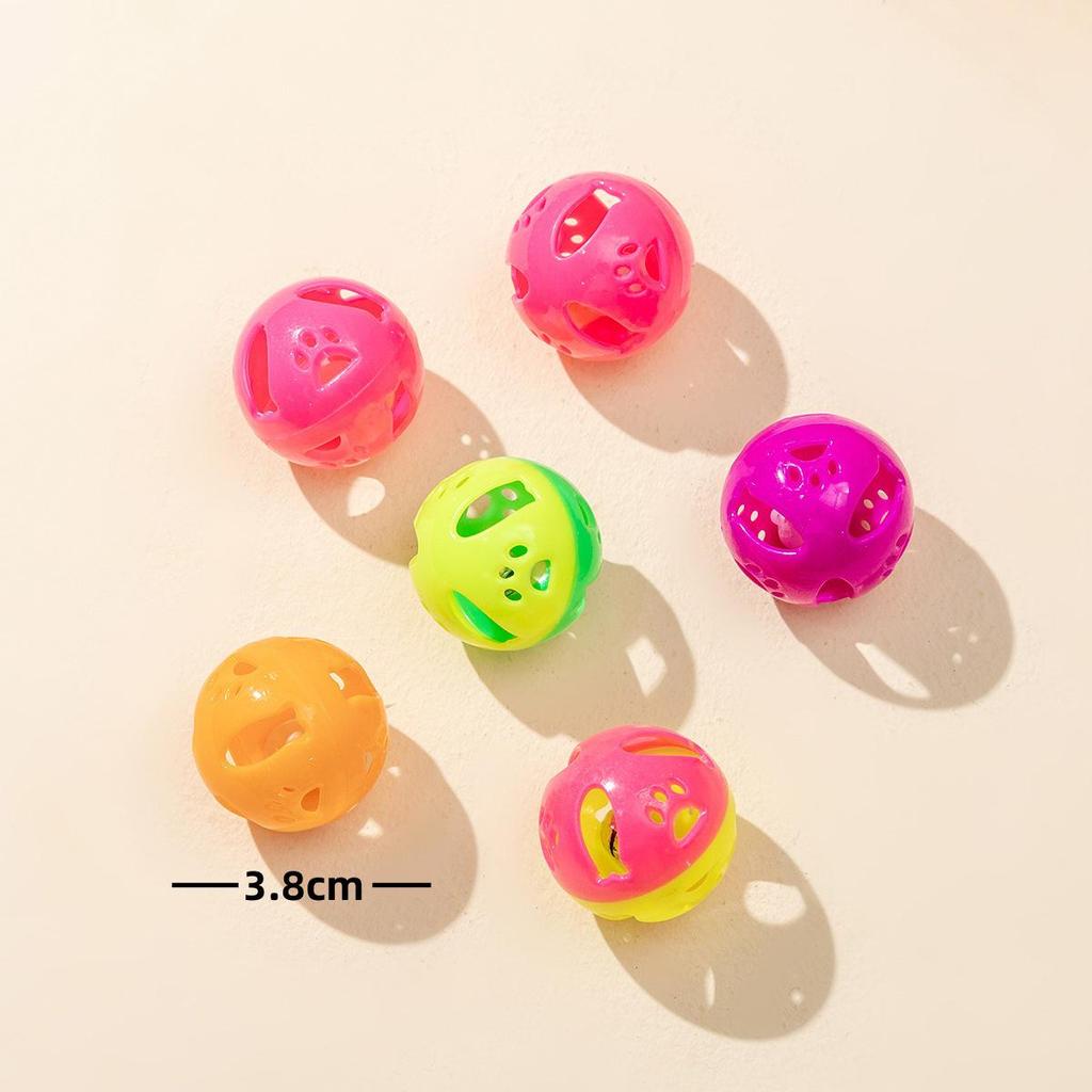 Colorful Sounding Cat Toy: Mesh Bell Ball for Self-Play and Biting