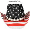 American Flag Western Cowboy Style Jazz Hat Retro Fashion Western Cowboy Hat Outdoor Travel Hat Casual