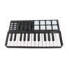 25 Key Ultra Portable USB MIDI Keyboard Controller with 8 Colorful Backlit Trigger Pads