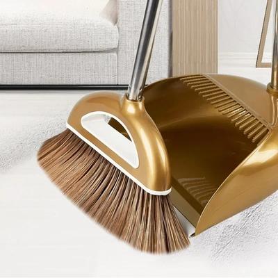 Magische bezem en plastic stoffer en blik set Reinigingsgereedschappen Veeg-wisser voor vloeren Huisaccessoires Veeg-stofborstel Multifunctioneel