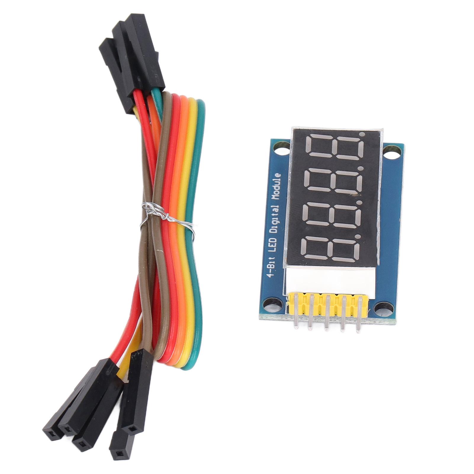 

4 Digit Digital Tube Module 74HC595 Driver Adjustable LED Display Module with Jumper 3.3V5V