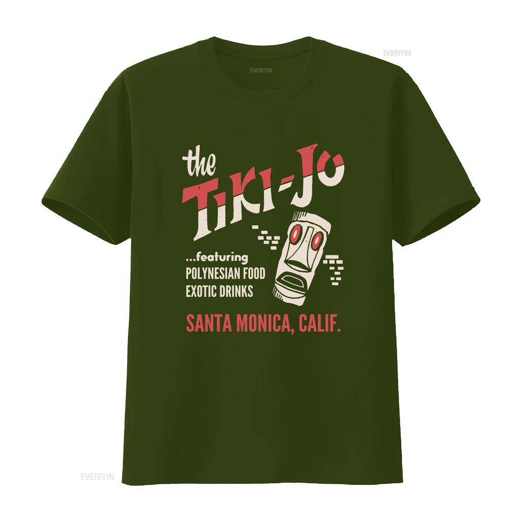 The Tiki Jo Santa Monica California Vintage Bar T Shirt Polynesian Food Exotic Drinks Design vintage Washed graphic