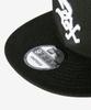 New Era 9FIFTY Black White Black x Free Size & Cap, White, [Used]