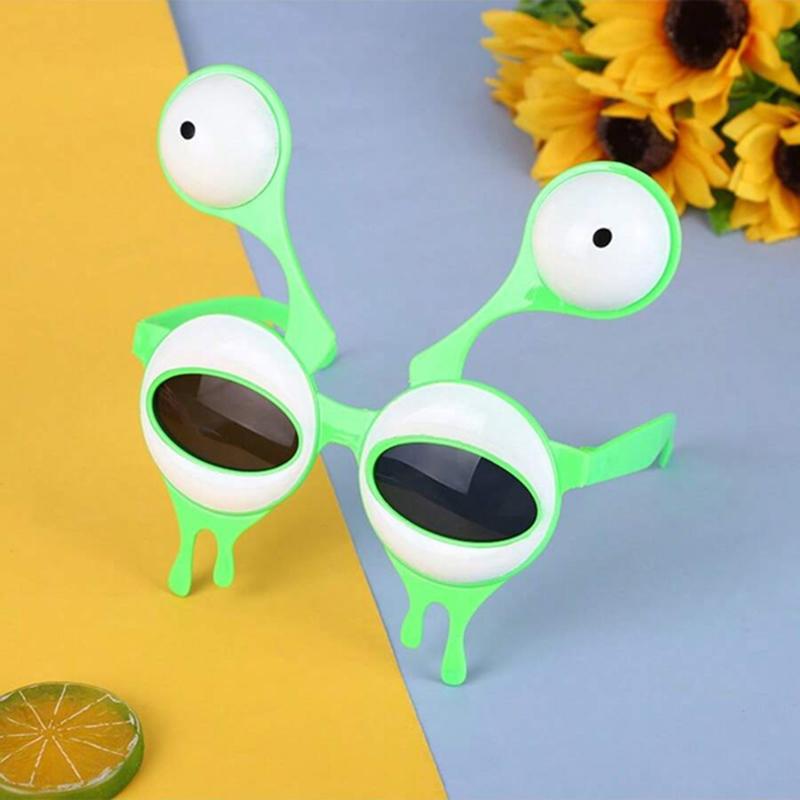 1pc Cute Photo Props Alien Big Eyes Sunglasses Birthday Glasses Party Funny, Cartoon Funny Sand Sculpture Disco Photo Props.