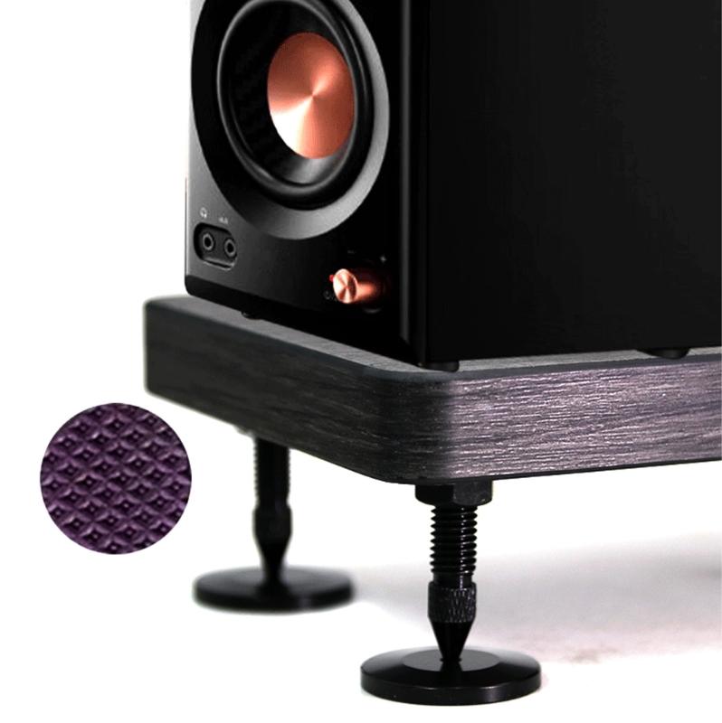 Holz- und Metall-Lautsprecherablage zur Verbesserung der Stabilität und Klangoptimierung, Reduzierung von Resonanzen, Verbesserung der Klarheit