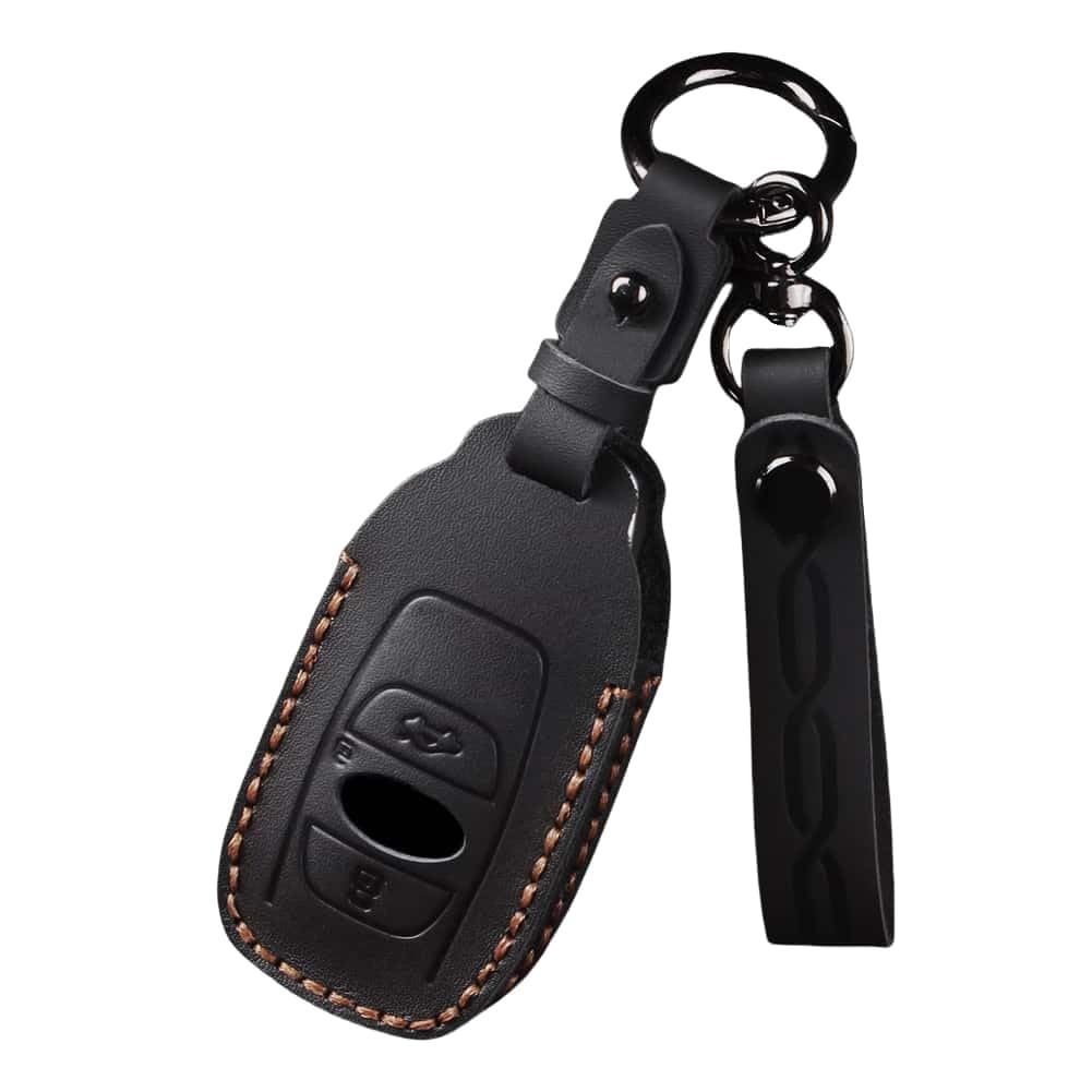 

ZANEKO Ключ Forester, совместимый с Subaru, и чехол для смарт-ключа из натуральной кожи, XV, Impreza, Levorg, STI, Outback, Crosstrek, (черный) чёрный