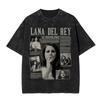 T-shirt Grafica Lana Del Rey Occhi Vintage Lavata Uomo Donna Moda T-shirt Oversize a Maniche Corte Maschile Casual Cotone