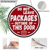 2D Flat 1pc Metro Warning Aluminium Decoration Aluminium Plaque, "DO NOT LEAVE PACKAGES Outside This Door" Lettering Sign, Apartment Entry Decor
