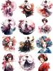 12Pcs/Pack Japanese Girls Sticker DIY Craft Scrapbooking Album Junk Journal Decorative Stickers