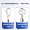 Small Handheld Mixer 3 Speed Mode Wireless Operation Foldable Storage Double Stainless Steel Whisks Attachments