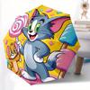 1pc Tom Jerry Sweets Automatic Open/close Umbrella, Heavy-Duty Iron Frame, Folding Portable Design, Travel, Everyday Use164