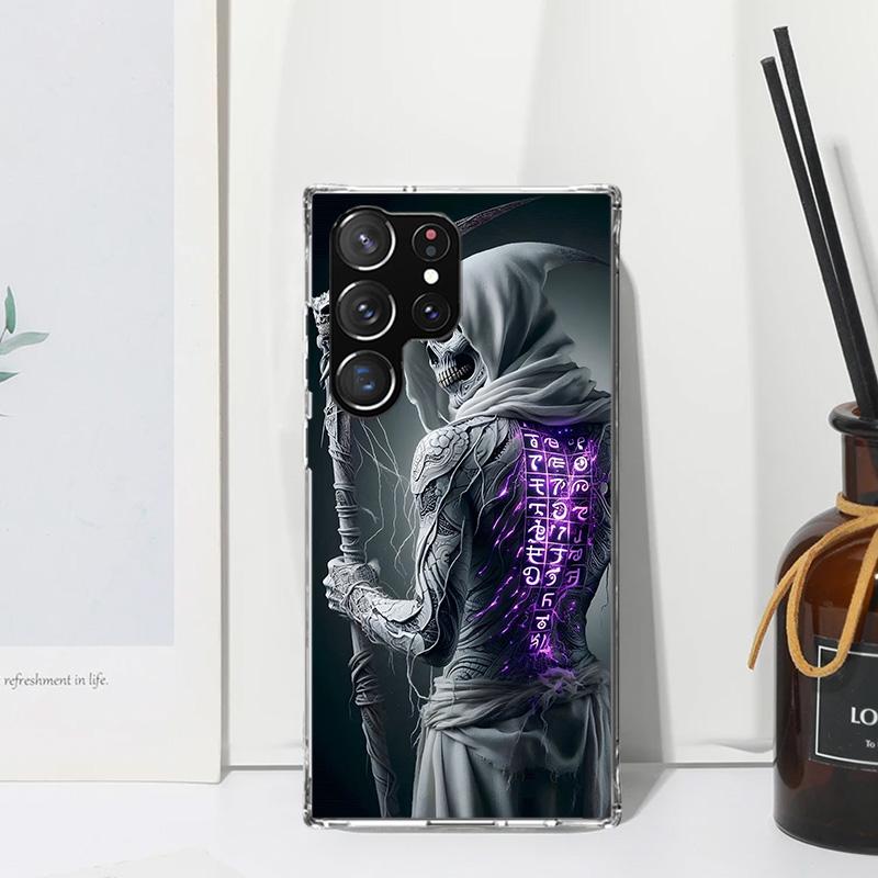 

Death Grim Reaper Skull Scythe Phone Case For Samsung Galaxy S26 S25 Edge S24 FE S23 S22 Ultra S21 Plus S20 + Art Fundas Back Co Samsung S25 Ultra