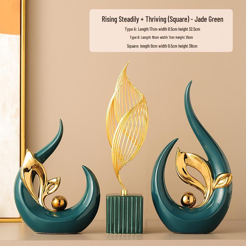 

Wind and Water Harmony Wine Cabinet Ornament: Luxurious Home Decor for Living Room, Hallway, or TV Cabinet.