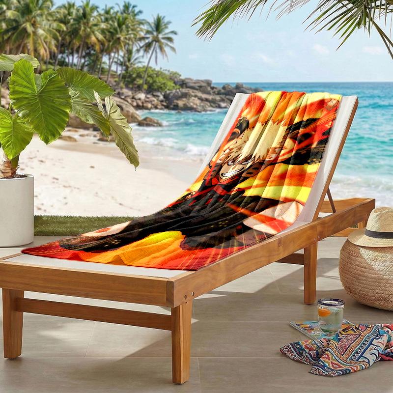 Bakugou Fashion Beach Towel: Ideal for Summer Adventures Soft, absorbent and quick drying suitable for swimming and bathing