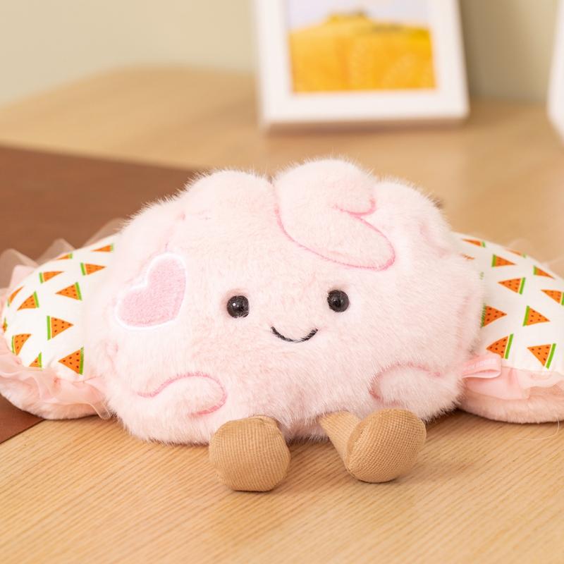 Mignon Cœur Rose Peluche Douce Dessin Animé Amour Poupée Remplie Pendentif Confortable Remplie Fête de la Saint-Valentin Anniversaire Cadeau Garçons Filles