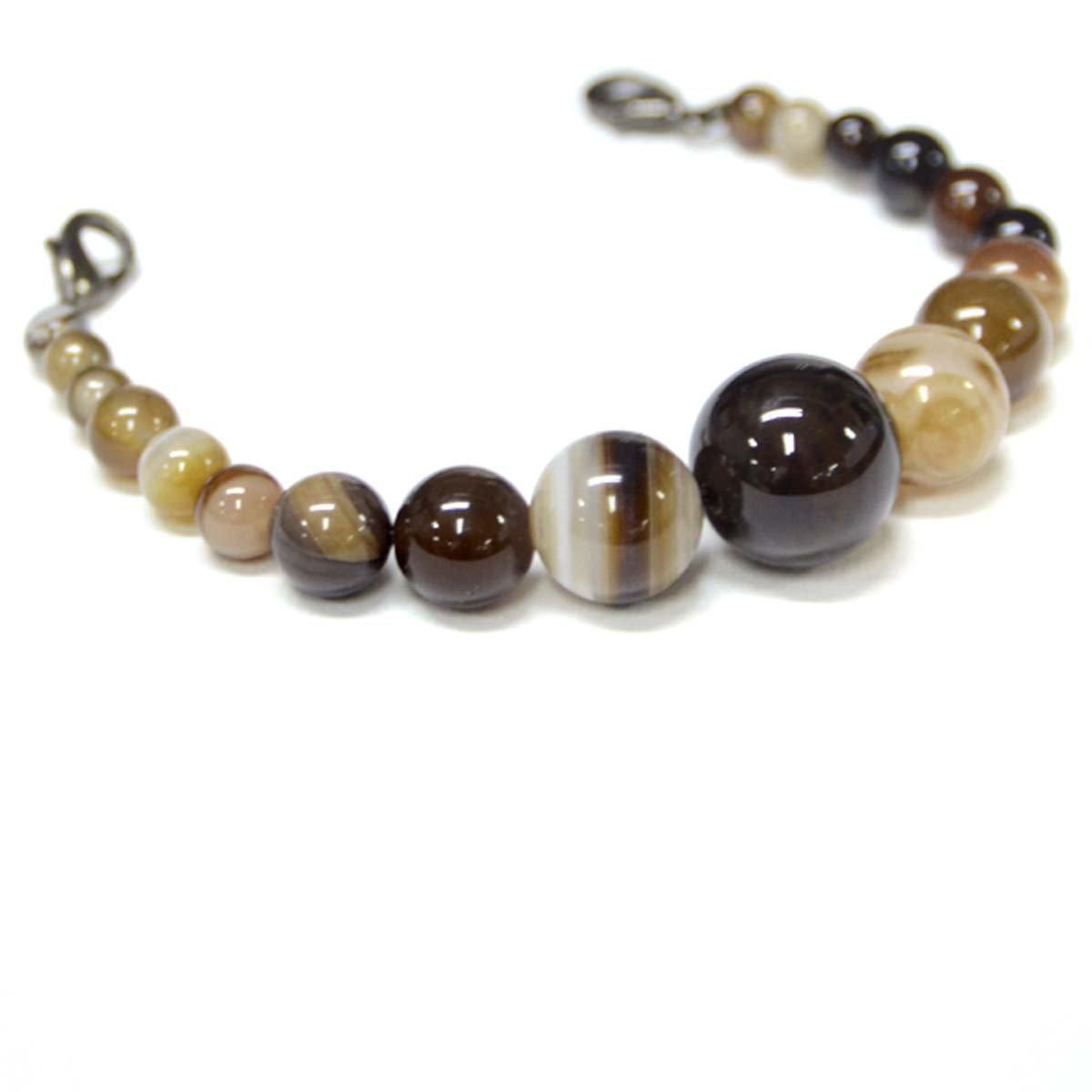 

Net Haori string natural stone agate black brown black beige Boxed [Kimono Shokai] [Men s 14951] чорний