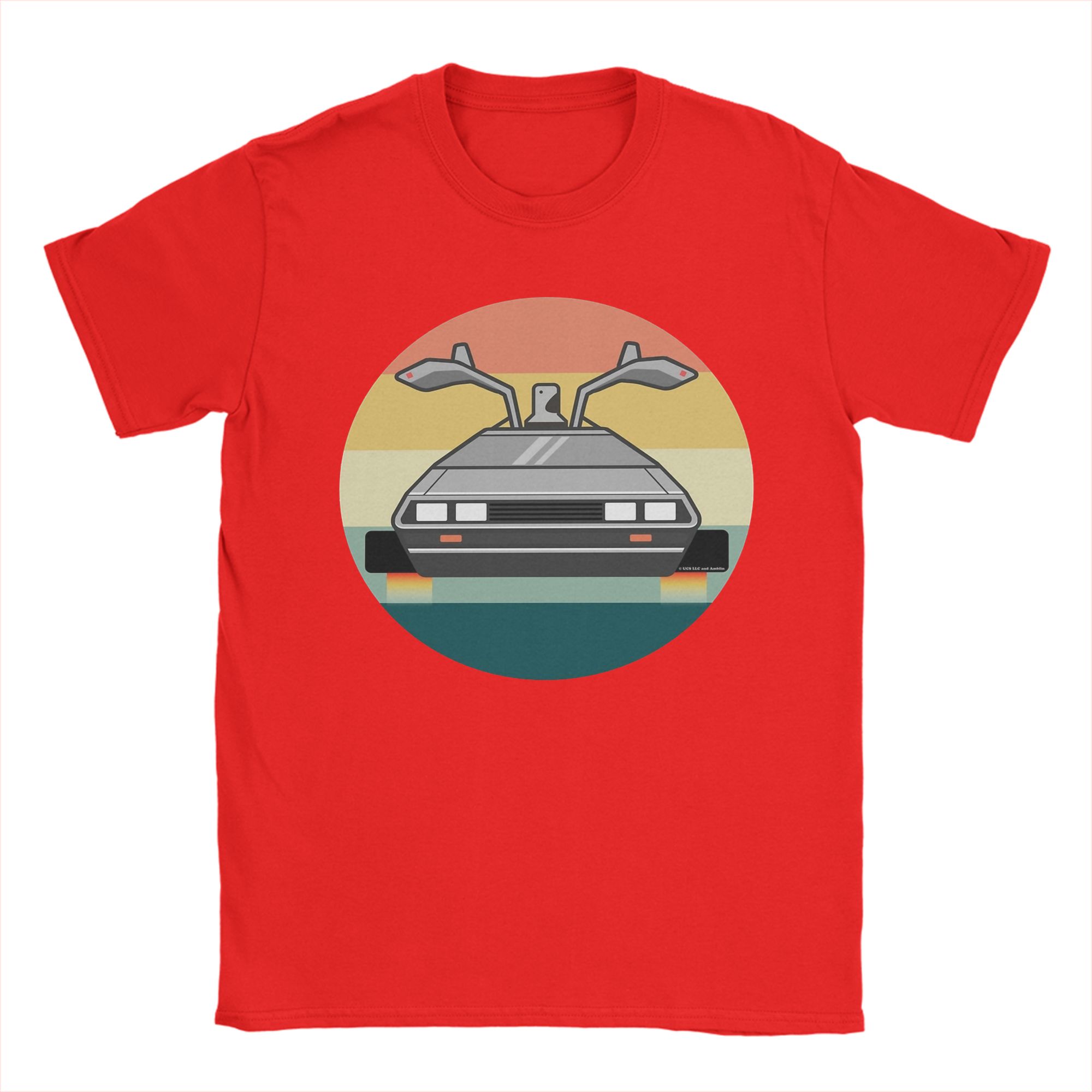 

Back to the Future TShirt Beach DMC DeLorean Y2K Basic T Shirts Pure Cotton Harajuku Tshirt For Men Casual Top Tees S