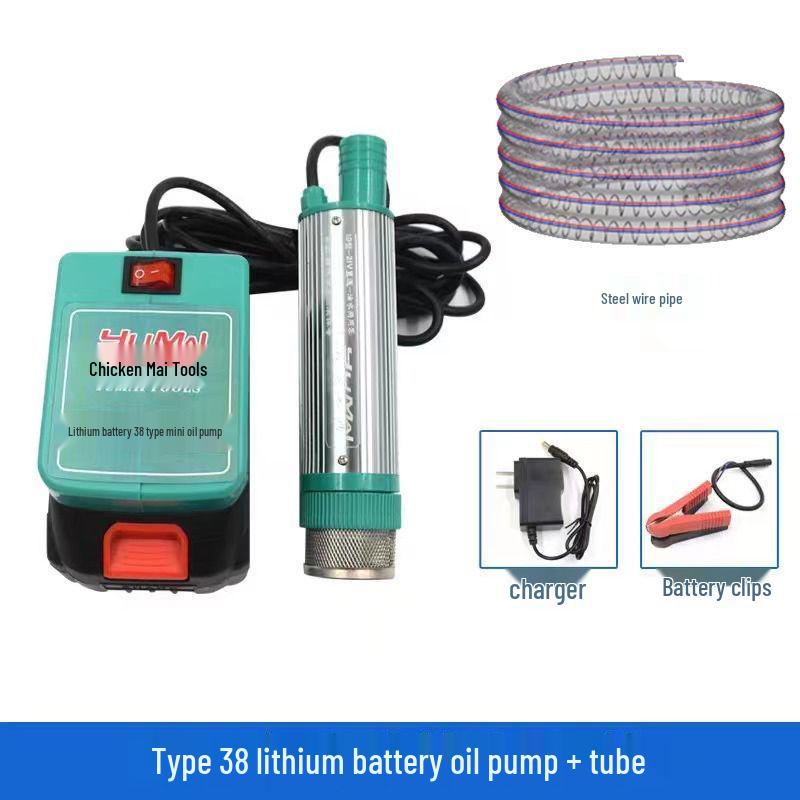 High-Power Mini Electric Oil & Water Pump - Dual-Use Lithium Battery Operated