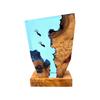 Ocean Diver Epoxy Resin Art Sculpture featuring LED Night Light Undersea Scene Desk Lamp Handmade Collectible Decor and Ambient Light