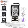 TENS Ems Massagers Rechargeable White LCD RC4A Pain Relief