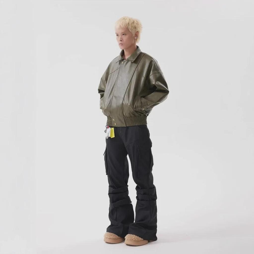 Niche Retro Wide-Leg Flared Workwear Pants - Cleanfit American Loose Commuter Trousers