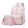 New Simple Backpack Three-piece Large Capacity Travel Backpack Junior High School Student Fashion Versatile Student Bag