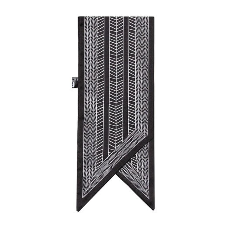 RECLOW RECLOW STRIPE Long Scarf BLACK