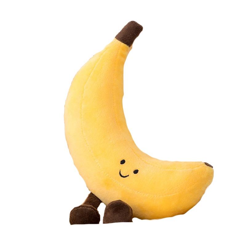 Adorable Fruit Party Plushies For Kids- Banana, Eggplant, Peach, And Pear Options!