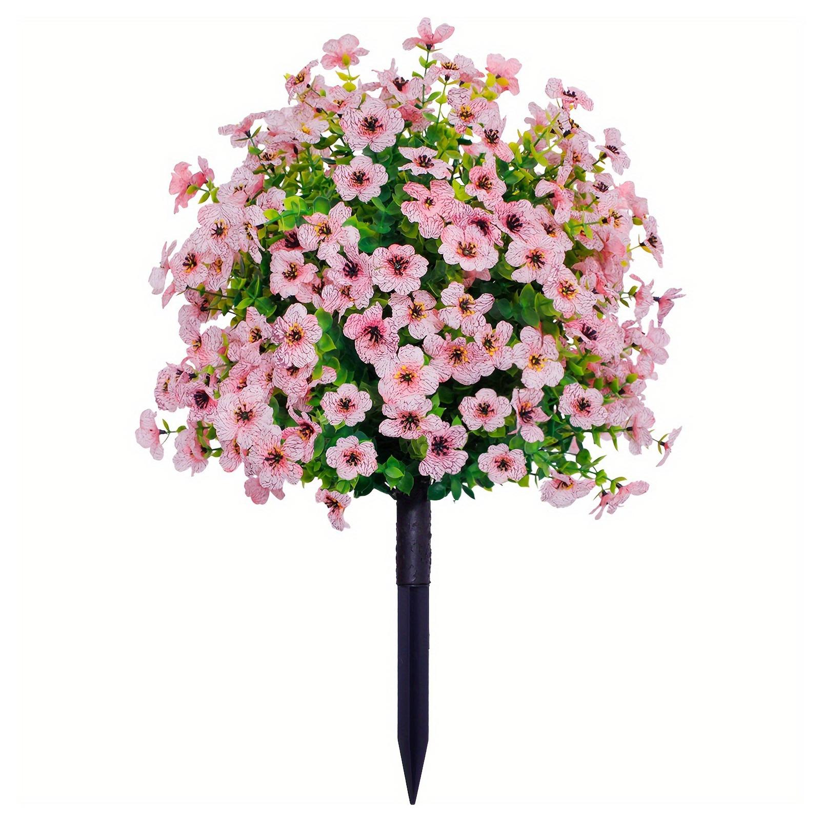 

Artificial Flowers Simulated Flower Daisies with Eucalyptus Leaves, for Home Outdoor Garden Decoration Spring Summer Patio Decor розовый