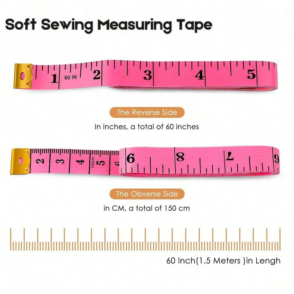 5/10Pcs Soft Sewing Ruler Sewing Measuring Tape Body Measuring Clothing Ruler Durable Tailor Tape Measure Sewing Kits 150cm