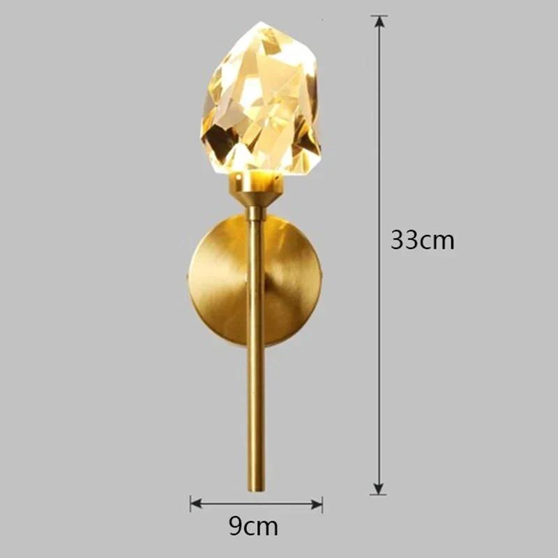 Nordic All-copper Molecular Long Crystal Chandelier Light Luxury Creative Post-modern Atmosphere Living Room LED Pendant Lights