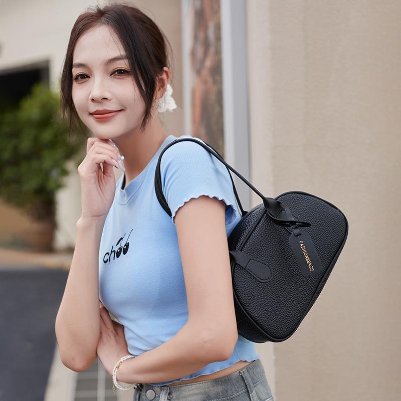 New handbag lychee pattern simple and fashionable shoulder women's bag mobile phone bag