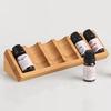 New 6 Slots Essential Oil Display Stand Mini Wood Desktop Storage Rack Triangle Shelf Rack For Oil Bottle Organizer